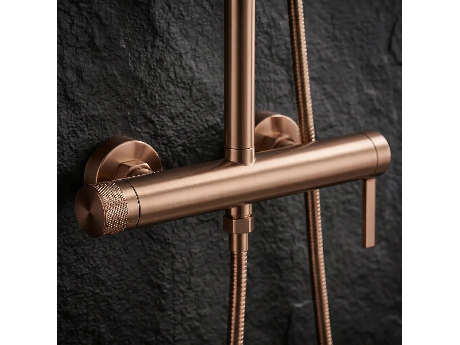 Ensemble De Douche Rea Rivo Brush Copper