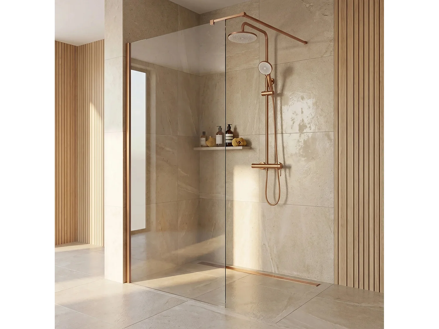Ensemble De Douche Rea Rivo Brush Copper