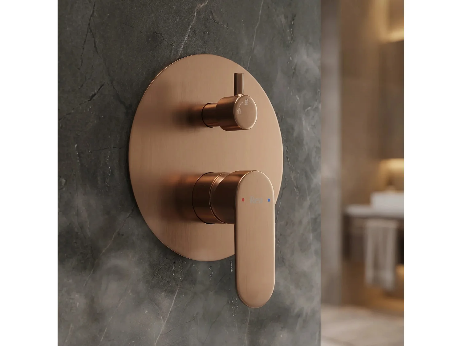 Ensemble De Douche Rea Drop + Box Brush Copper