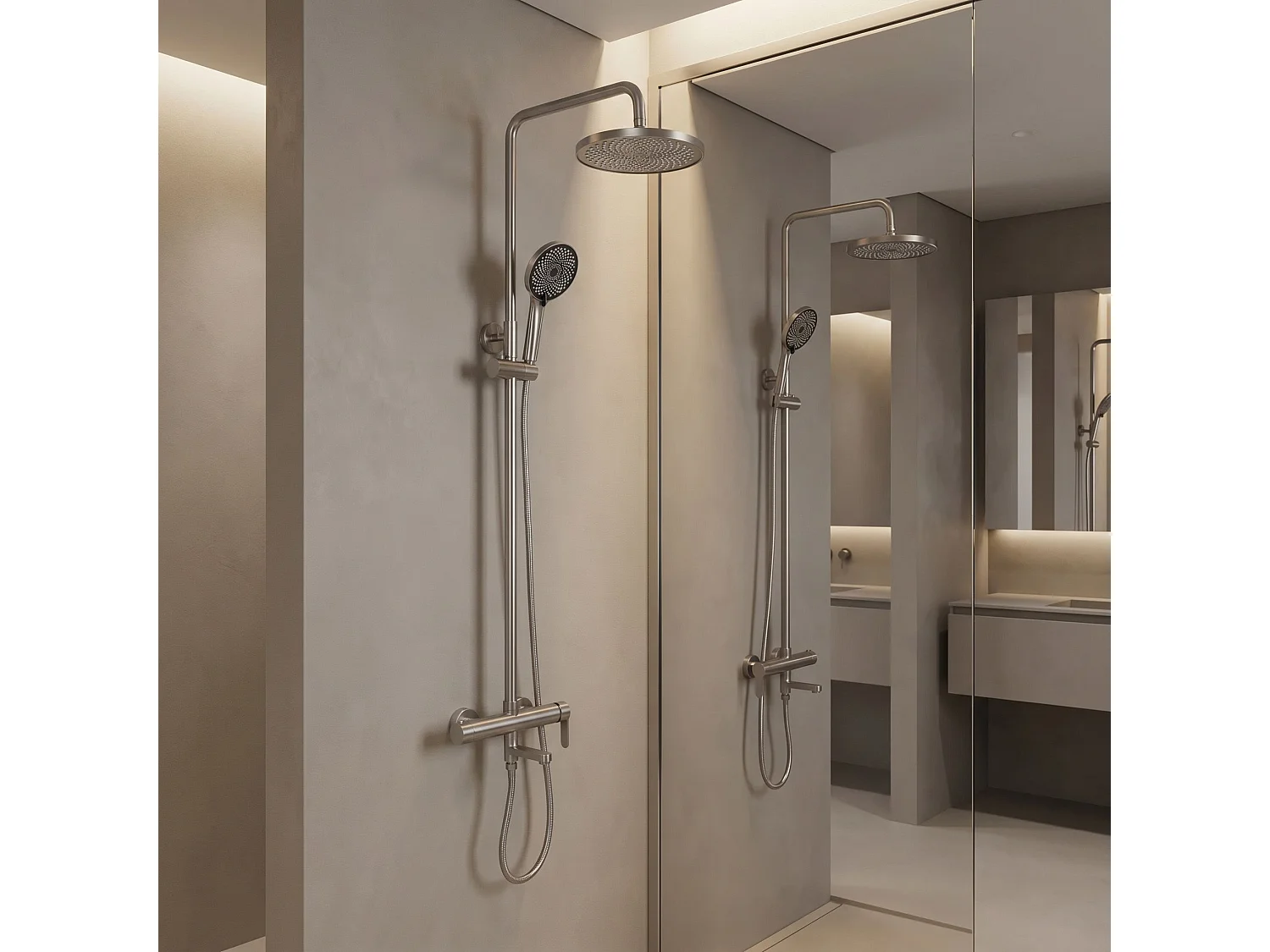 Ensemble De Douche Rea Arcos Brush Nickel