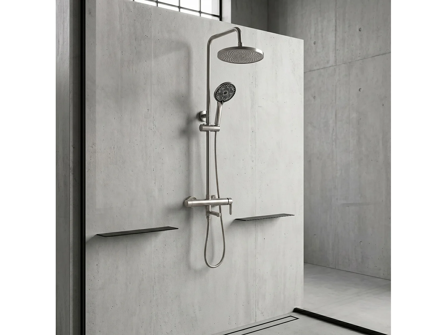 Ensemble De Douche Rea Arcos Brush Nickel