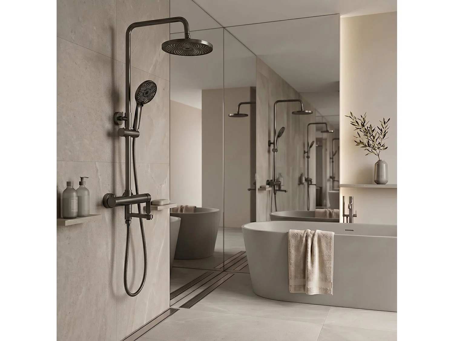 Ensemble De Douche Rea Arcos Titanium