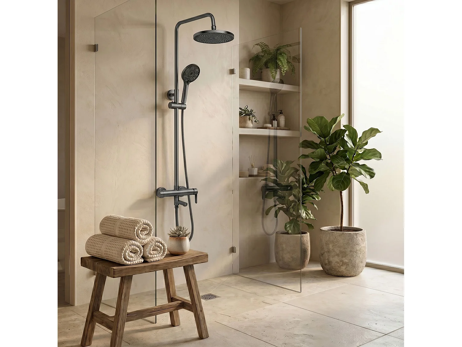 Ensemble De Douche Rea Arcos Titanium