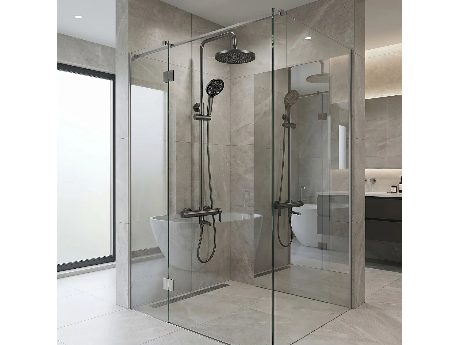 Ensemble De Douche Rea Arcos Titanium