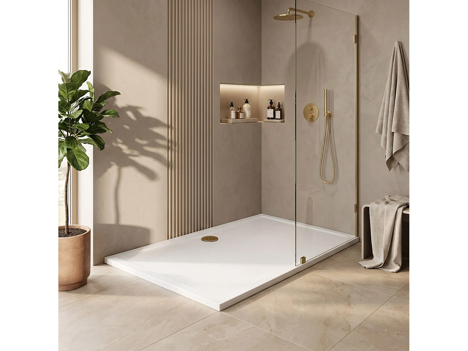 Base De Duche Red Savoy 80X100X6Cm White + Sifão