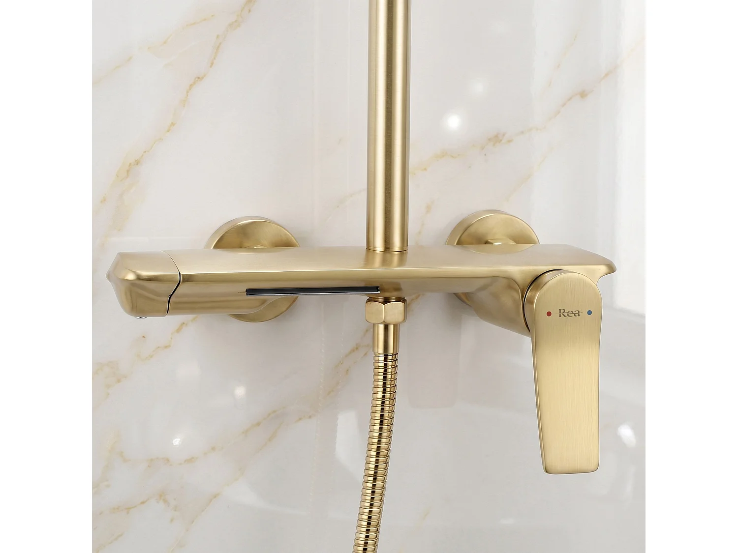 Conjunto De Duche Rea Vision Brush Gold
