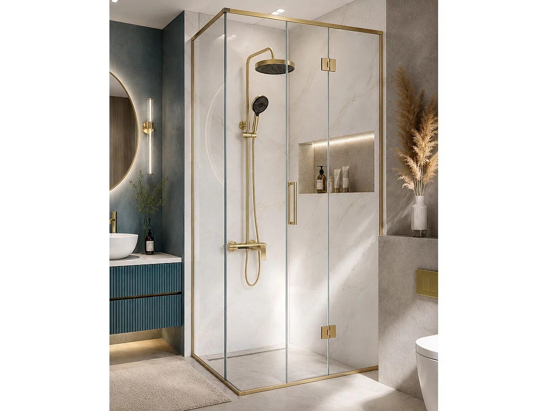 Conjunto De Duche Rea Vision Brush Gold