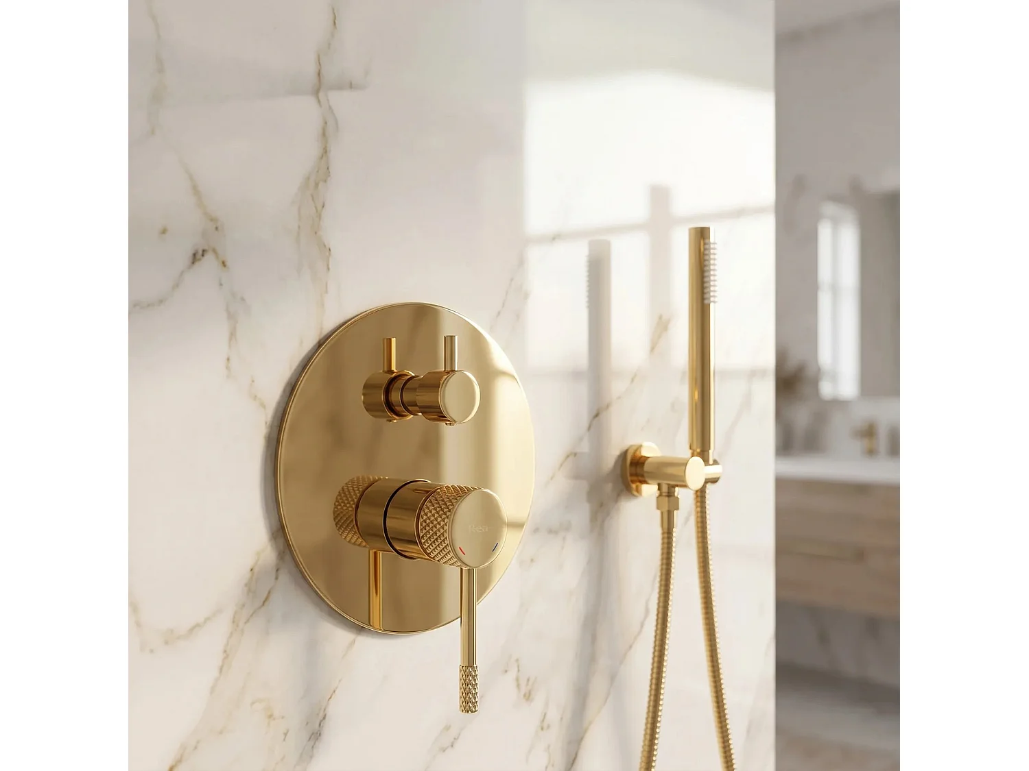 Conjunto De Duche Embutido Rea Js-625103-1G Gold