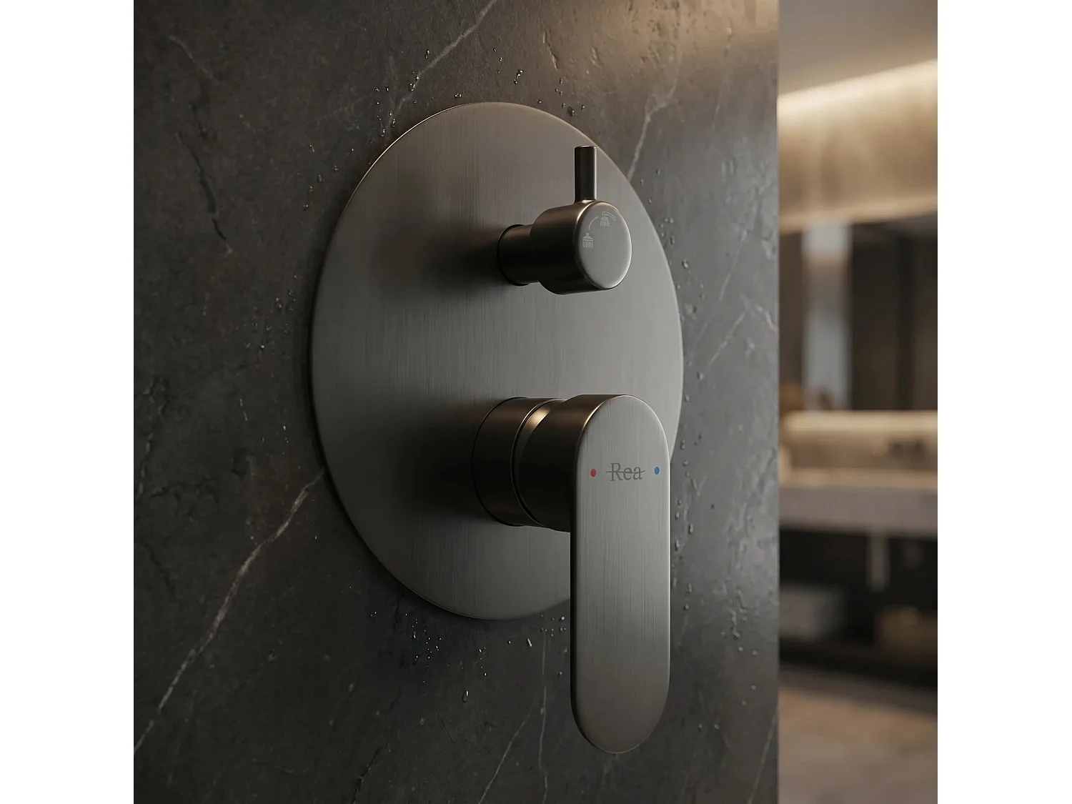 Ensemble De Douche Encastré Rea Drop Black