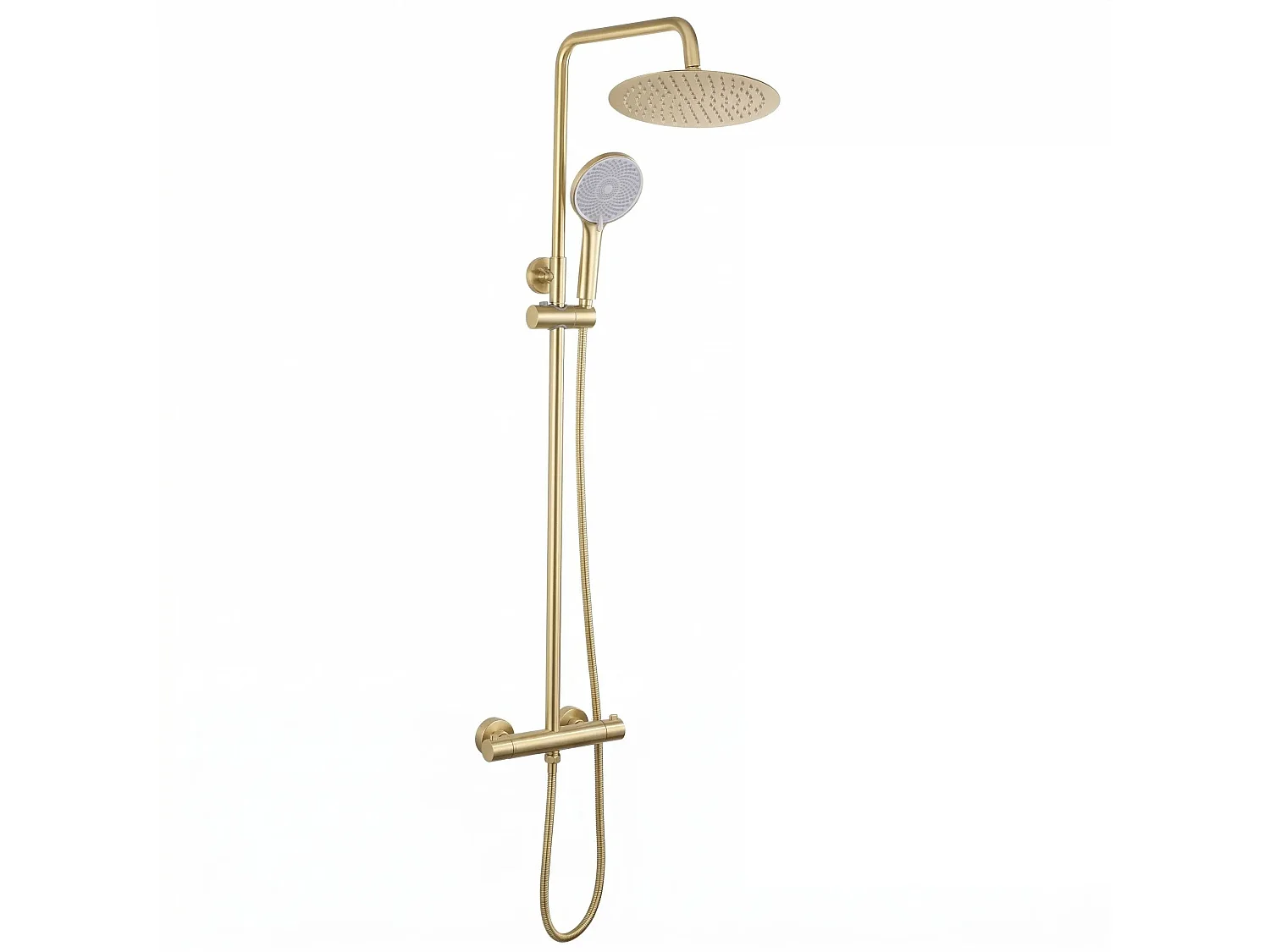 Doucheset Rea Lungo + Termostat Brush Gold