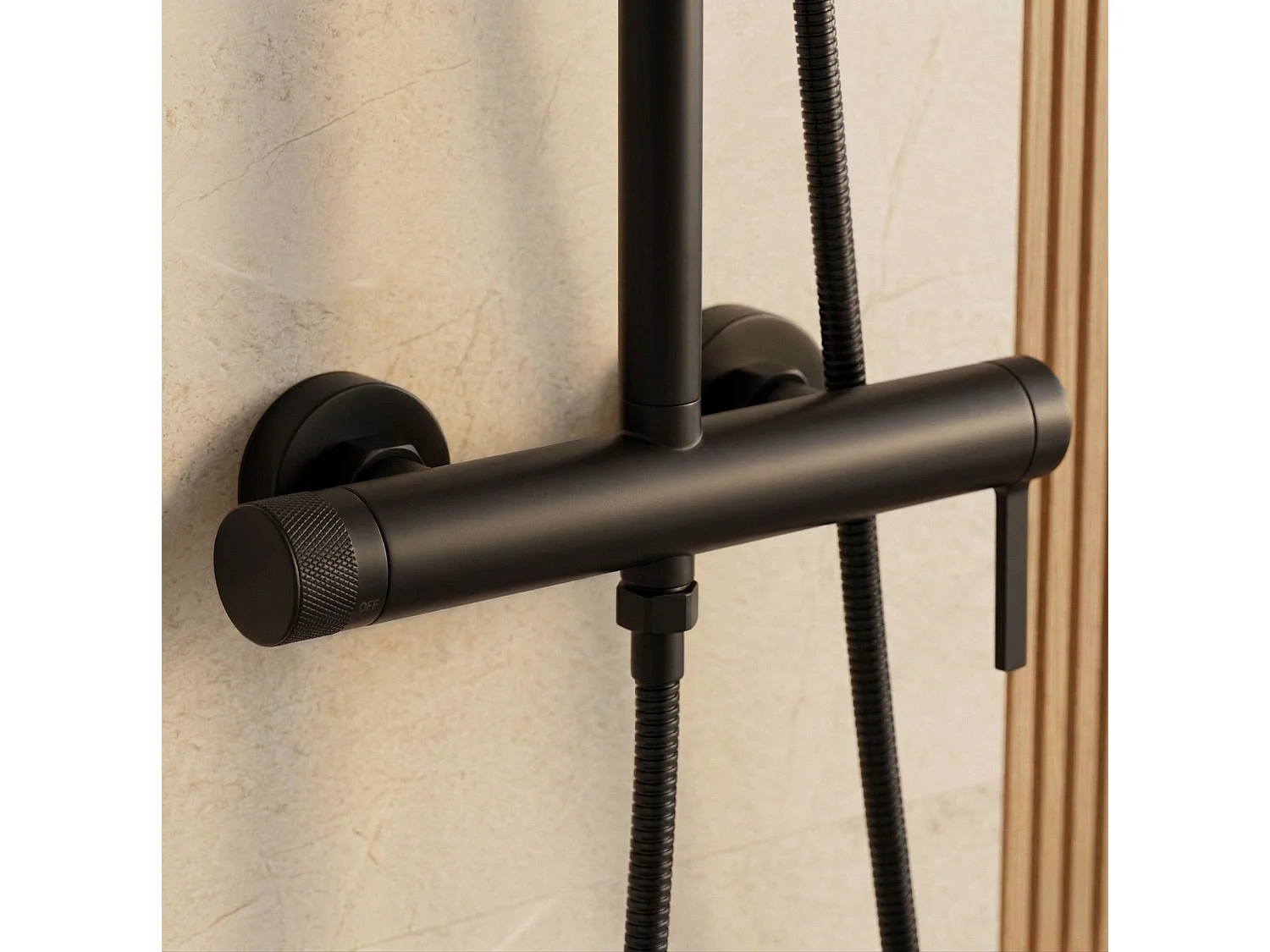 Ensemble De Douche Rea Rivo Js-7028B Black