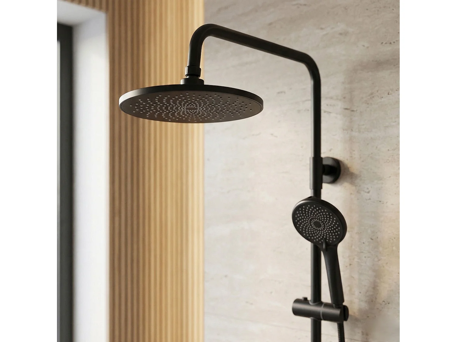 Ensemble De Douche Rea Rivo Js-7028B Black