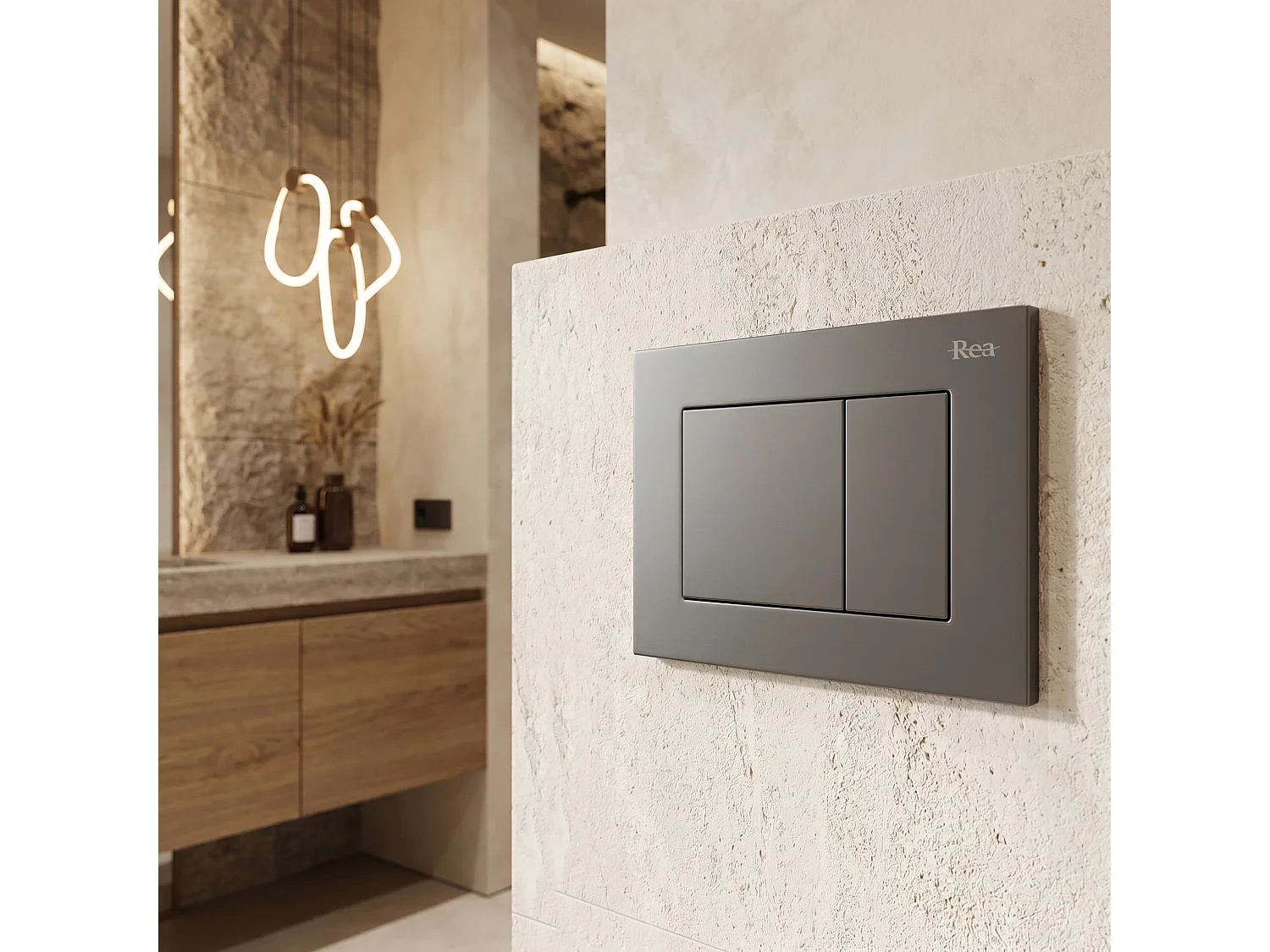 Bedieningsplaat Voor Inbouwreservoir Rea J Titanium