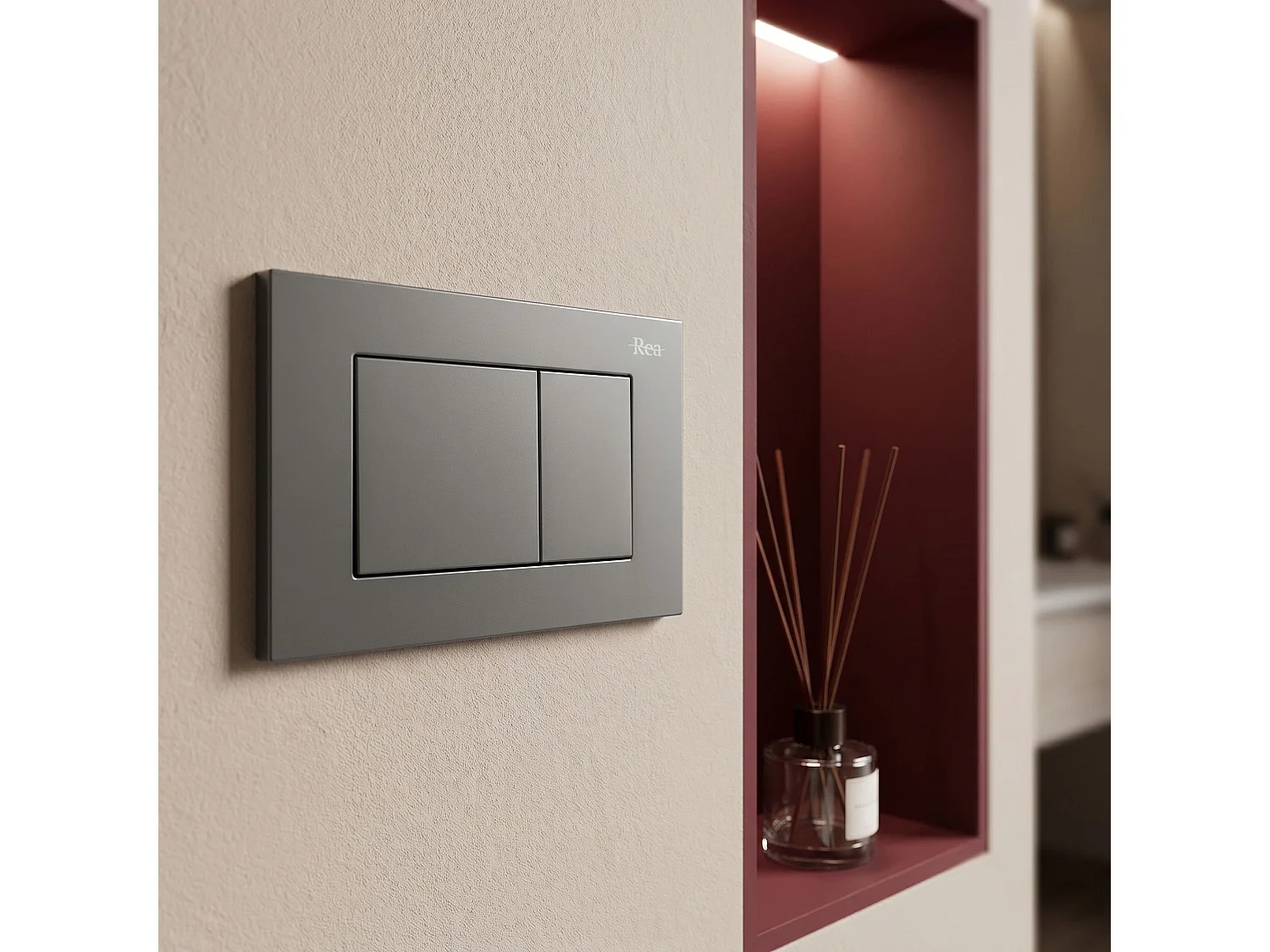 Bedieningsplaat Voor Inbouwreservoir Rea J Titanium