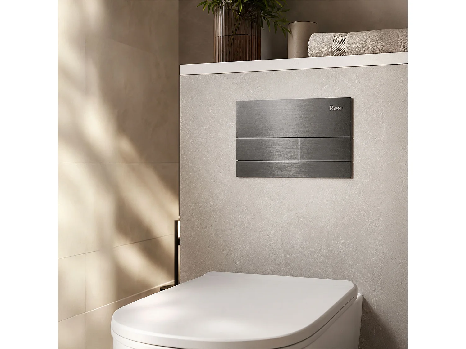 Bedieningsplaat Voor Inbouwreservoir Rea T Titanium