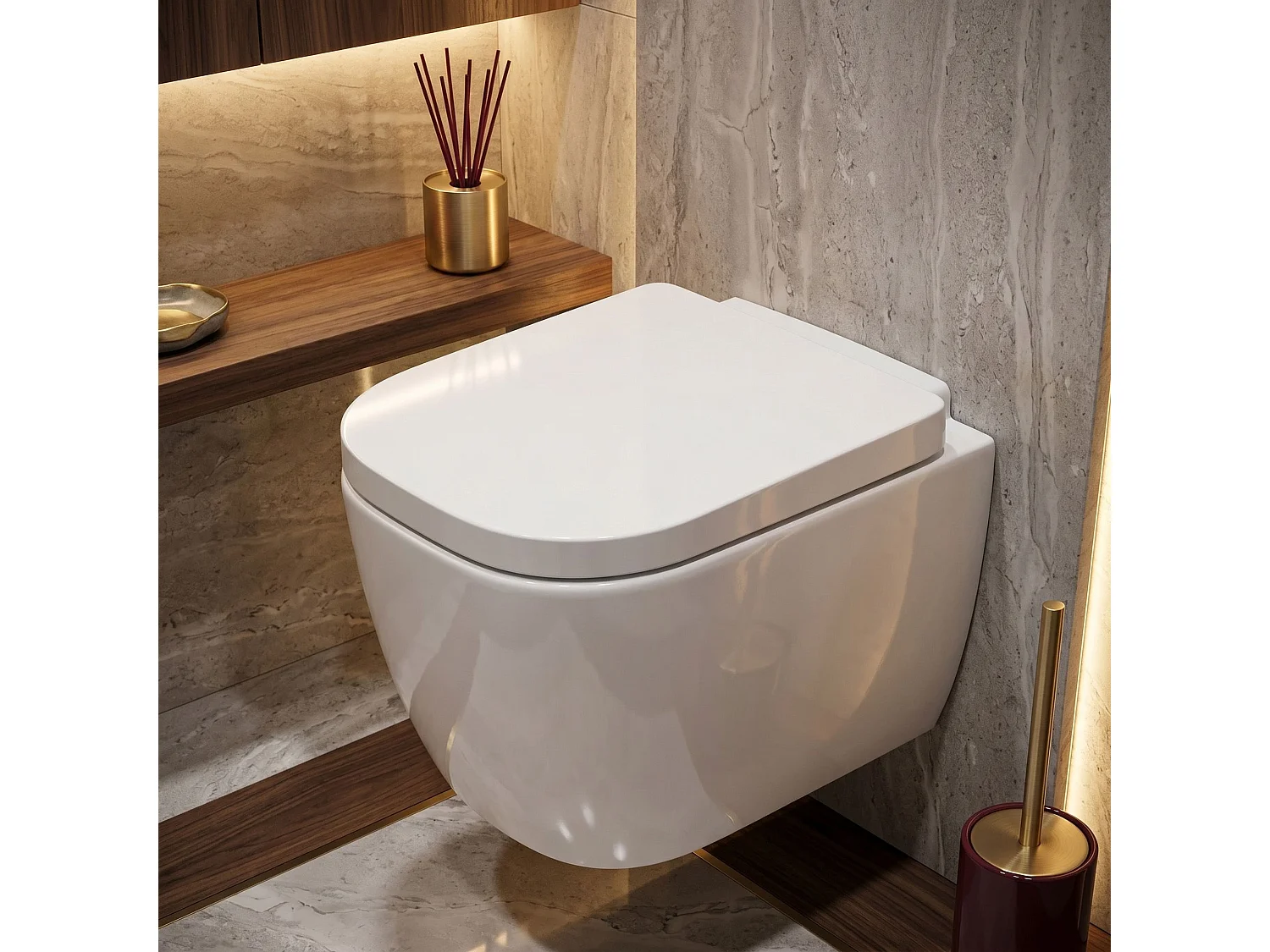 Cuvette Wc Suspendue Rea Cubik Mini Tornado White