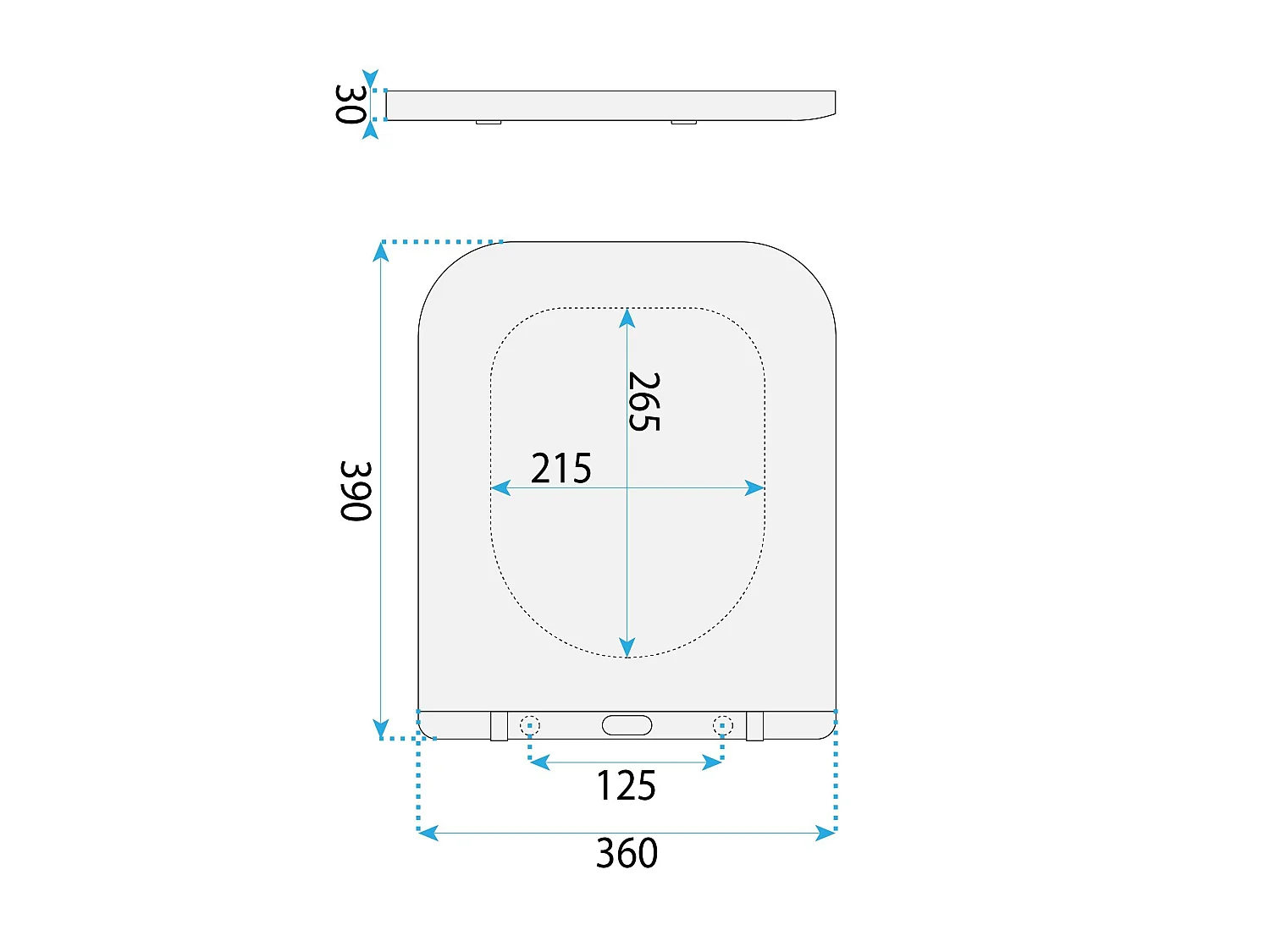 Cuvette Wc Suspendue Rea Cubik Mini Tornado White