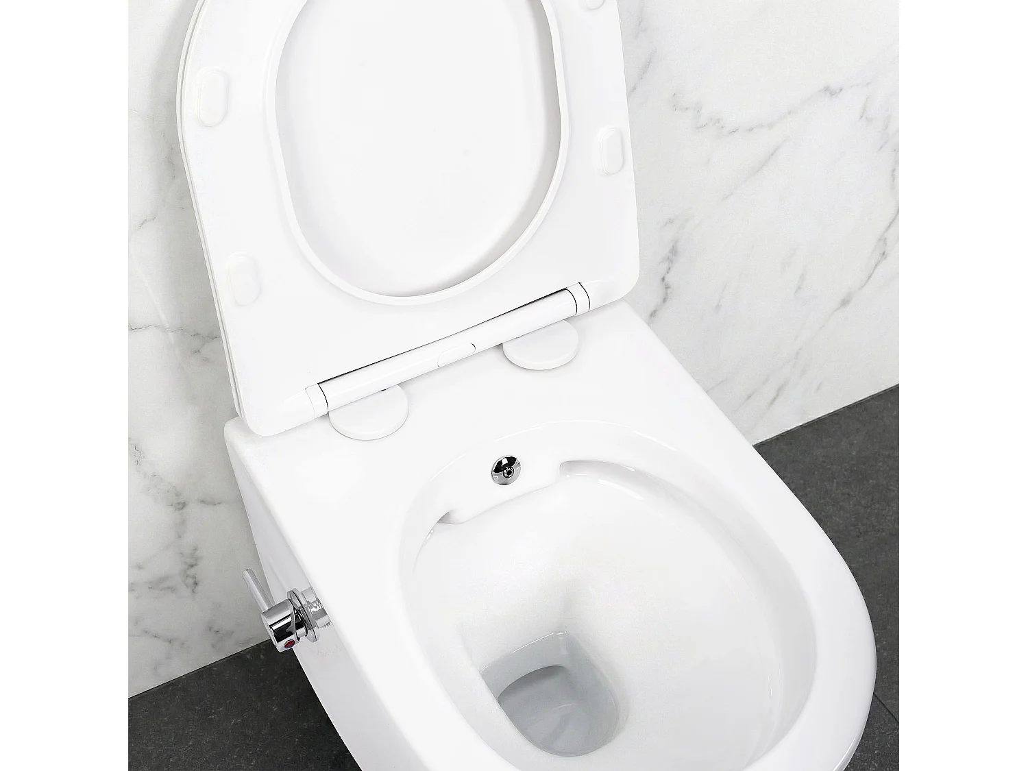 Cuvette Wc Suspendue Rea Carlo Lux Rimless Bidet White