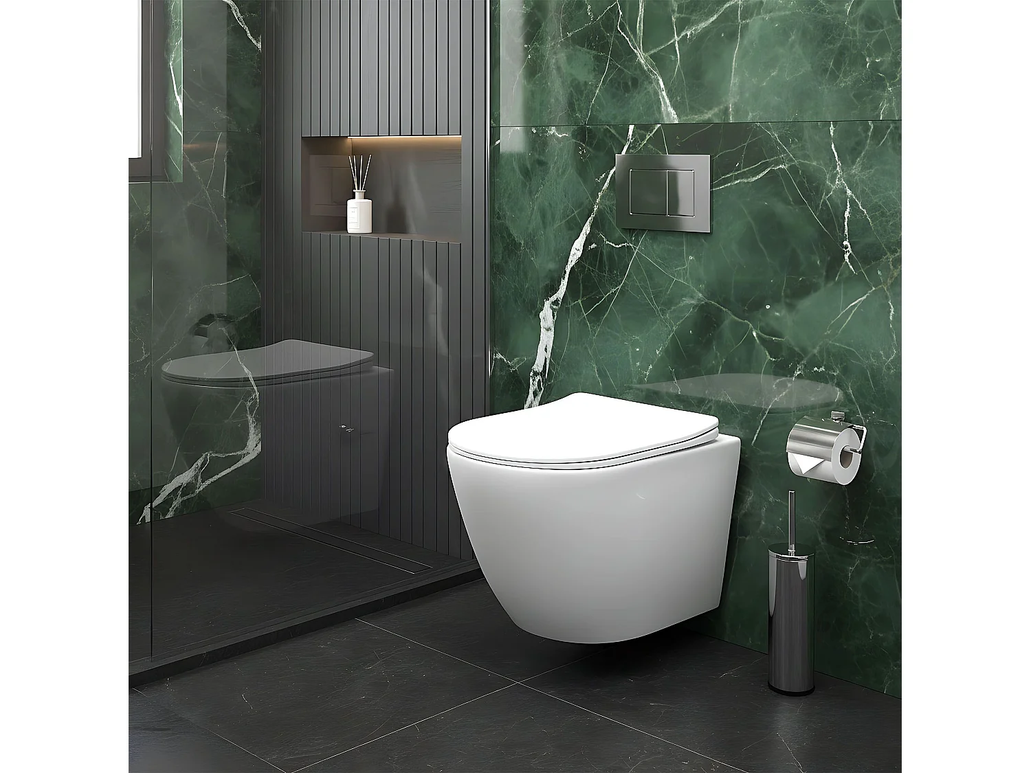 Cuvette Wc Suspendue Rea Carlo Lux Rimless Bidet White