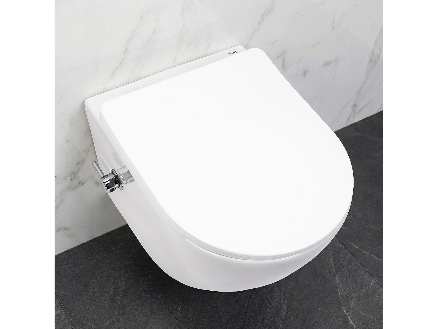 Cuvette Wc Suspendue Rea Carlo Lux Rimless Bidet White