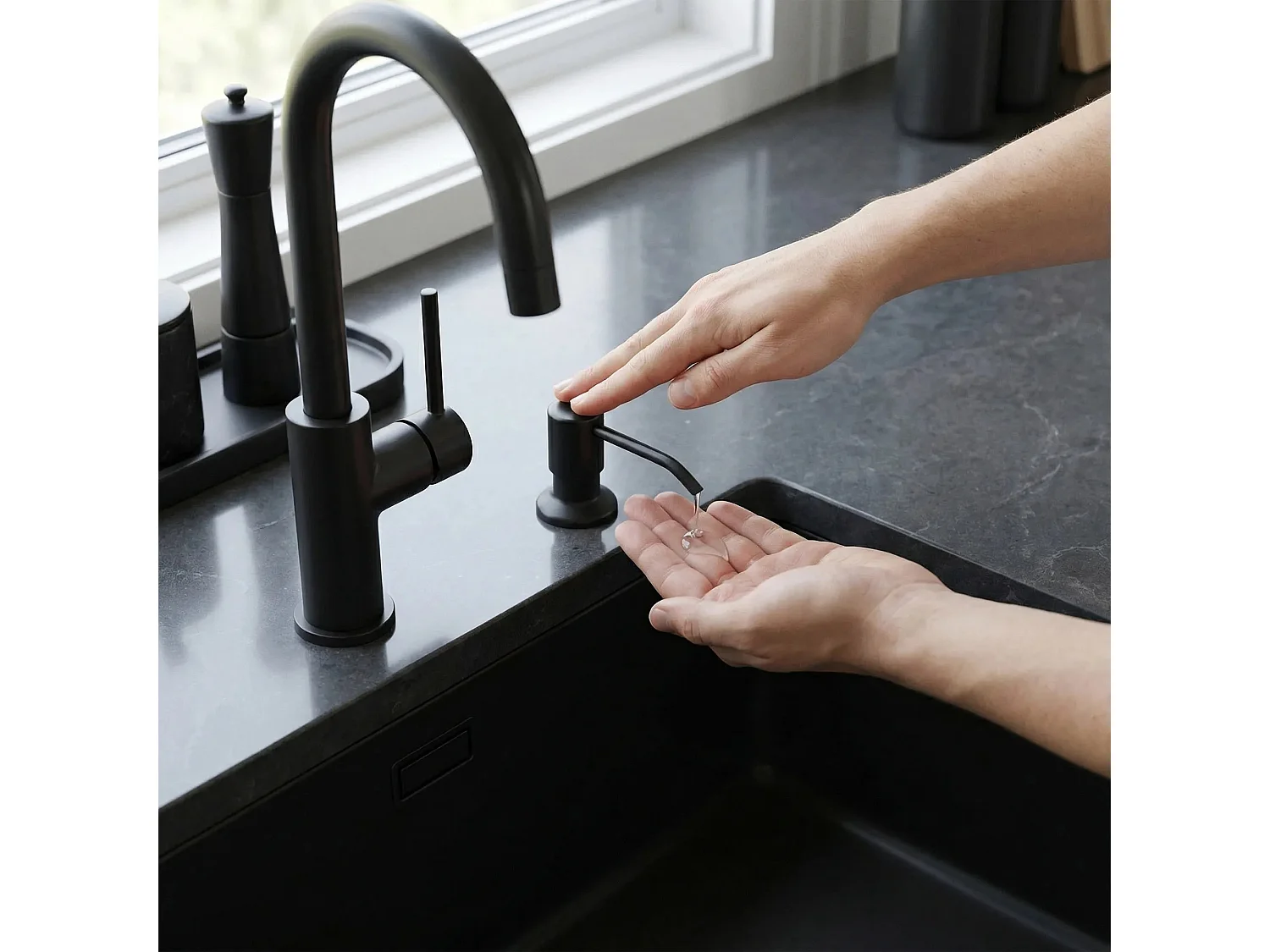 Zeepdispenser Rea Lon Black