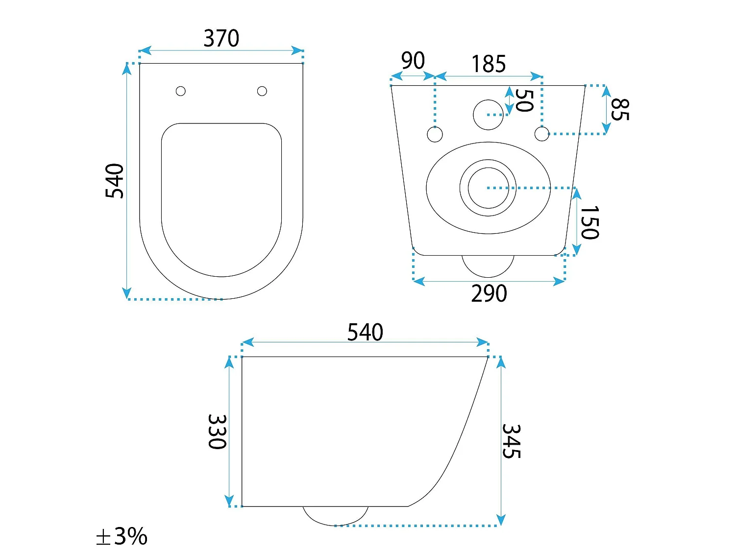Cuvette Wc Suspendue Rea Duo Tornado White