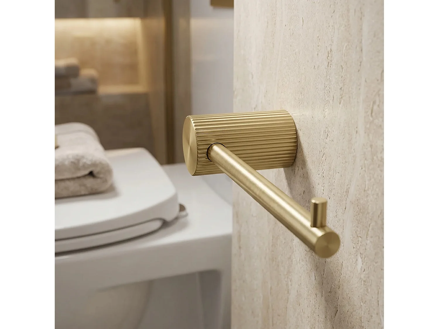 Toiletrolhouder Rea Solo Brush Gold