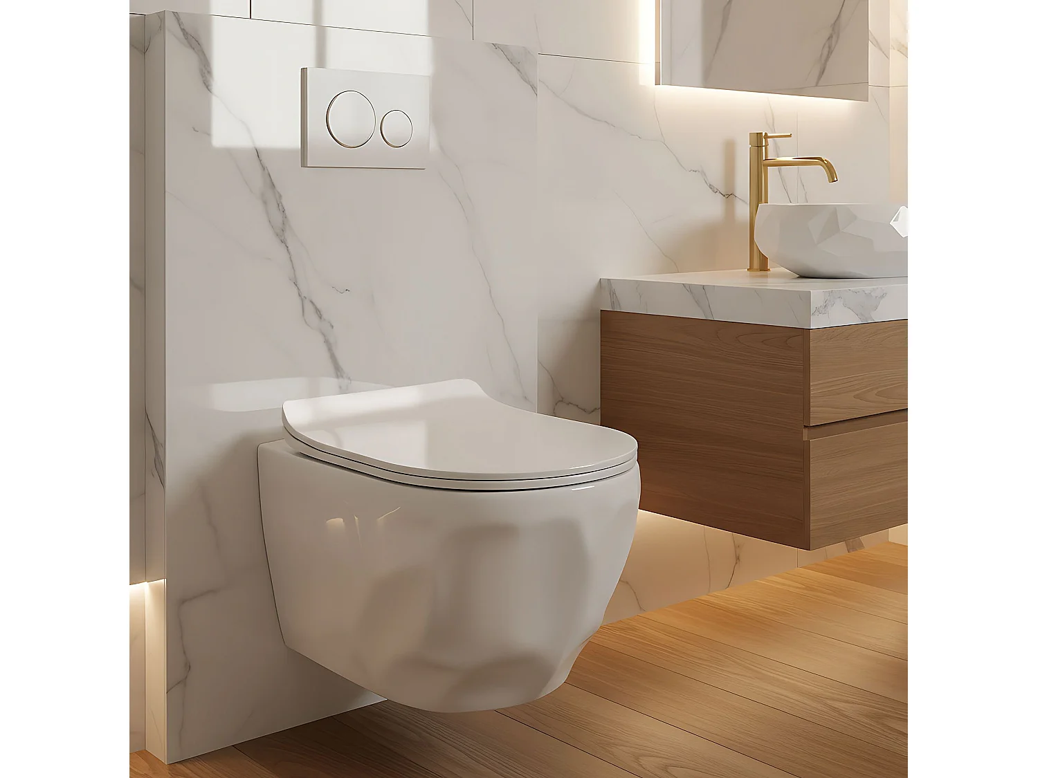 Cuvette Wc Suspendue Rea Gustavo Rimless White