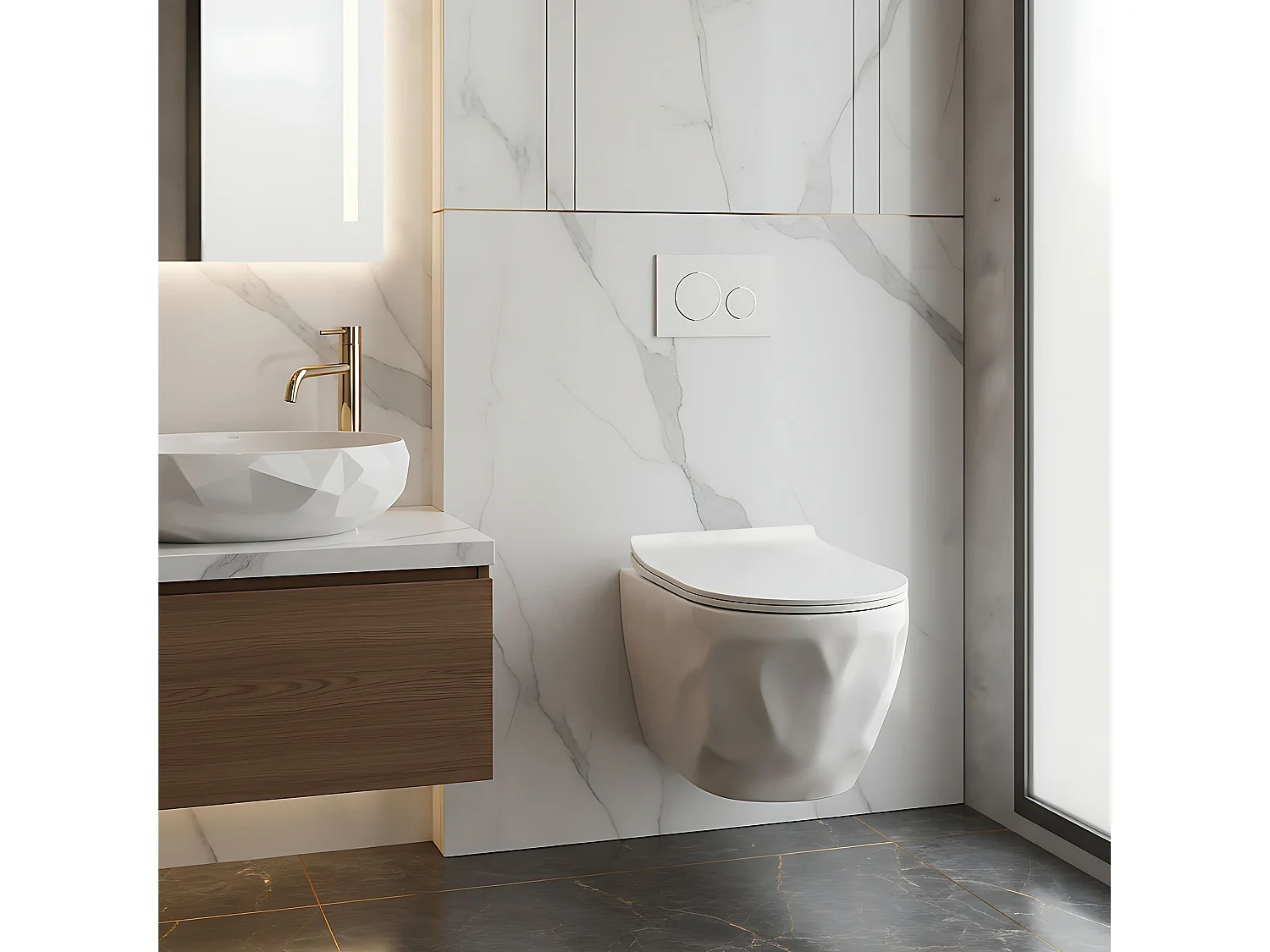 Cuvette Wc Suspendue Rea Gustavo Rimless White