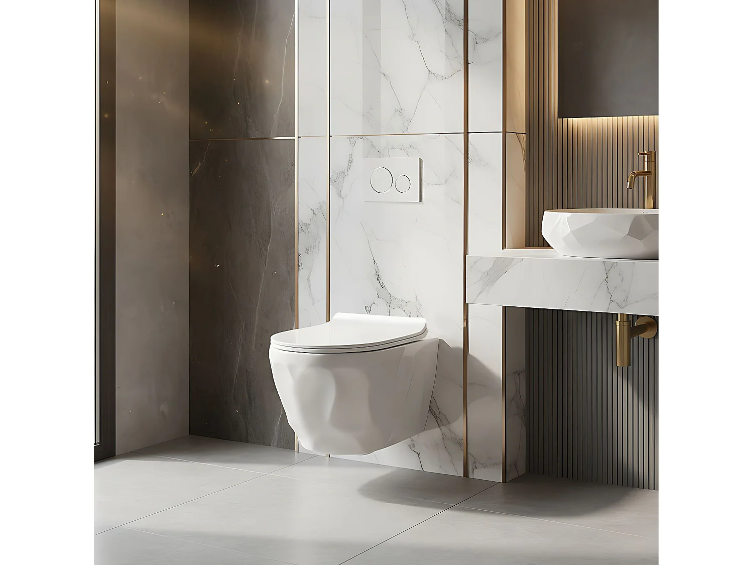 Cuvette Wc Suspendue Rea Gustavo Rimless White