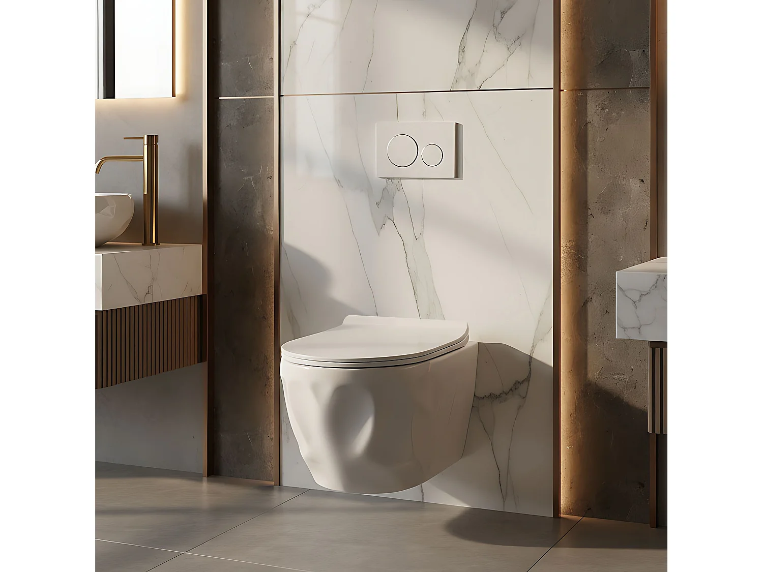 Cuvette Wc Suspendue Rea Gustavo Rimless White