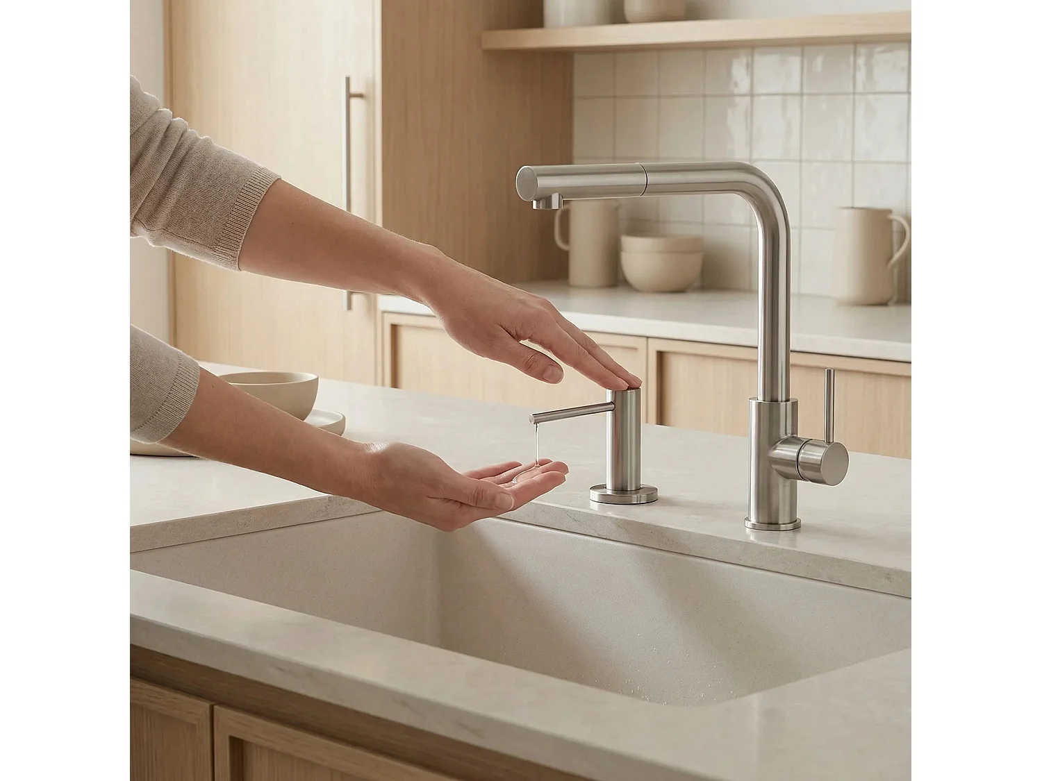 Zeepdispenser Rea Dex Brush Nickel