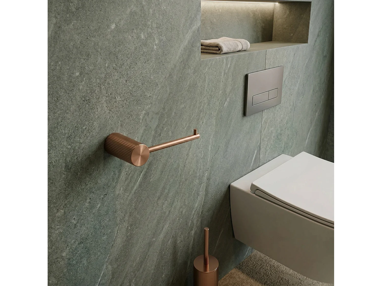 Toiletrolhouder Rea Solo Brush Copper