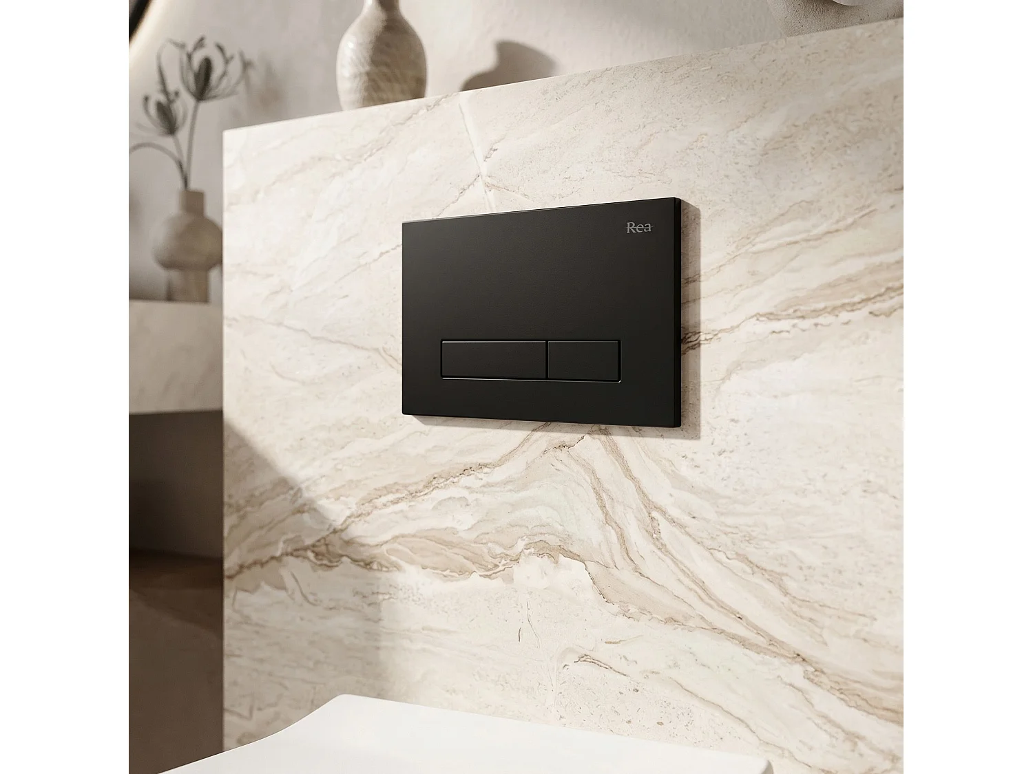 Bedieningsplaat Voor Inbouwreservoir Rea Hd Black