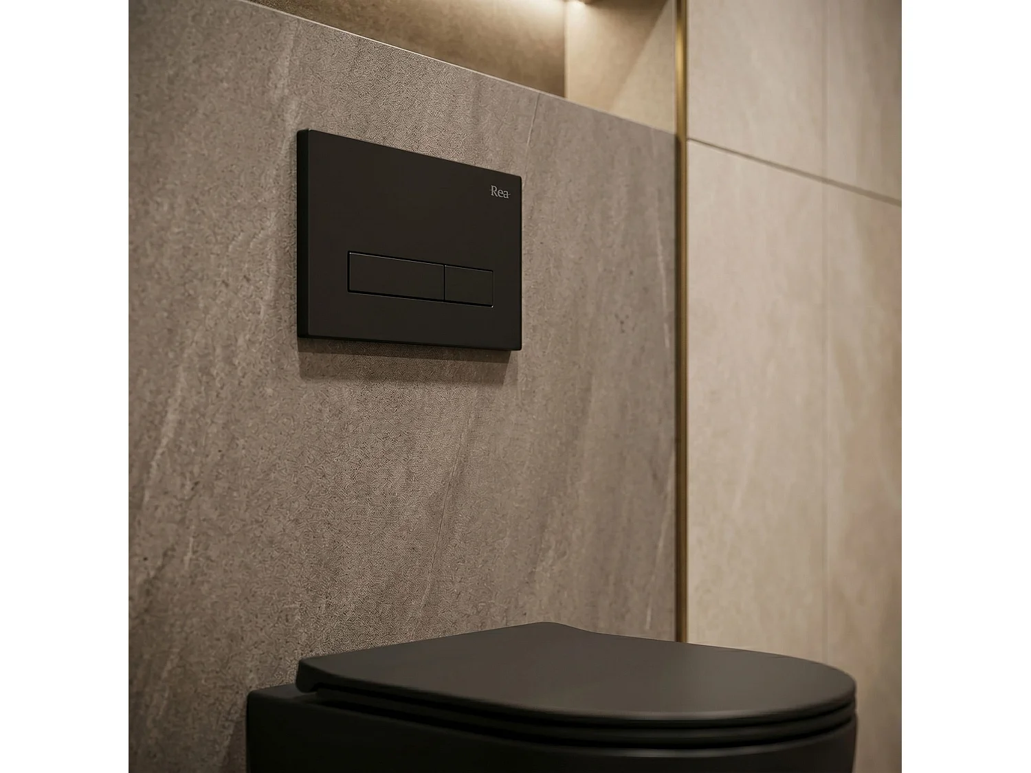 Bedieningsplaat Voor Inbouwreservoir Rea Hd Black