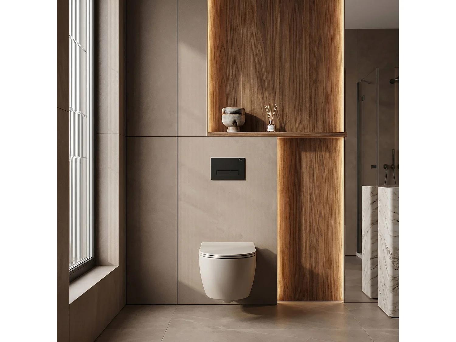 Bedieningsplaat Voor Inbouwreservoir Rea Hd Black