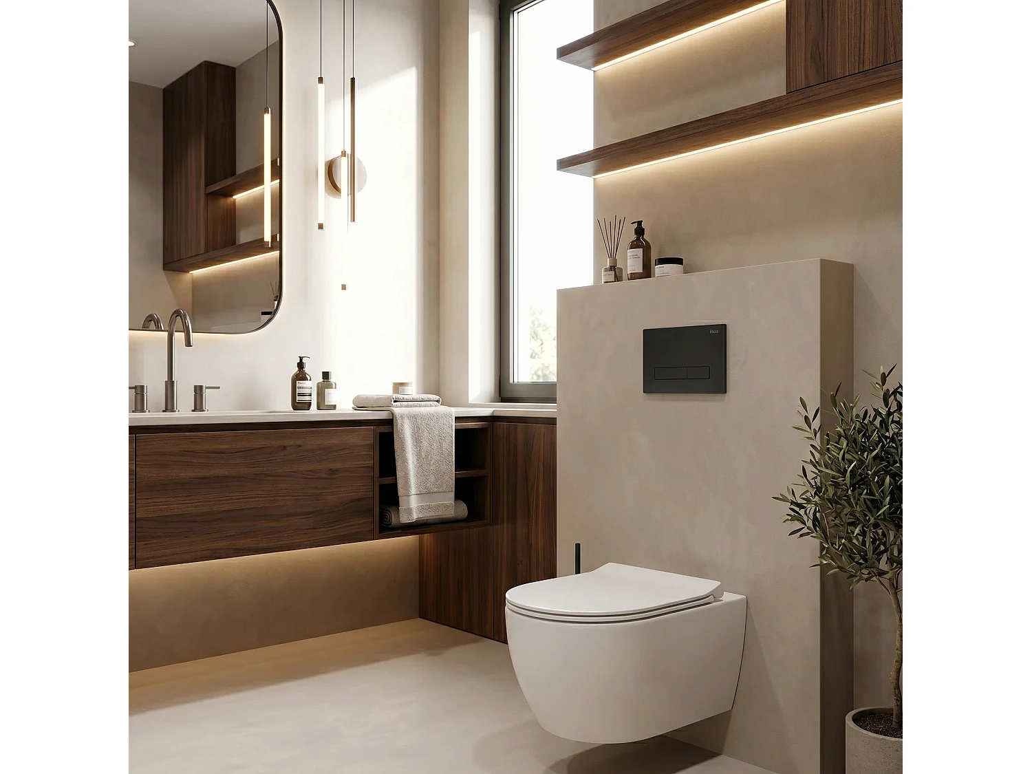 Bedieningsplaat Voor Inbouwreservoir Rea Hd Black