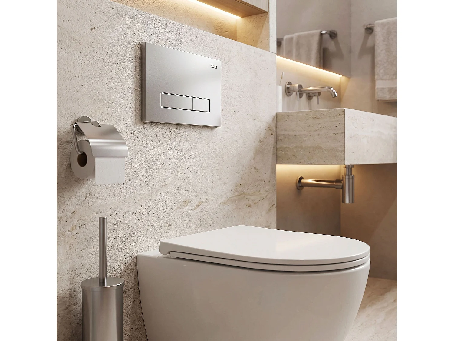 Bedieningsplaat Voor Inbouwreservoir Rea Hd Satin