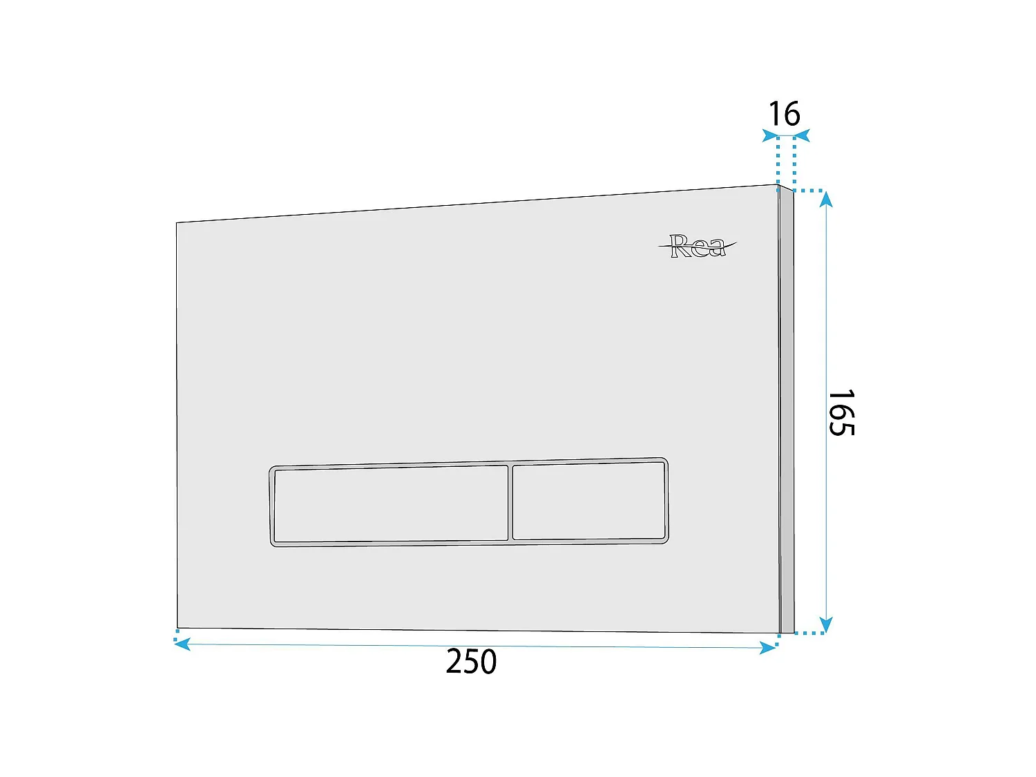 Bedieningsplaat Voor Inbouwreservoir Rea Hd Satin