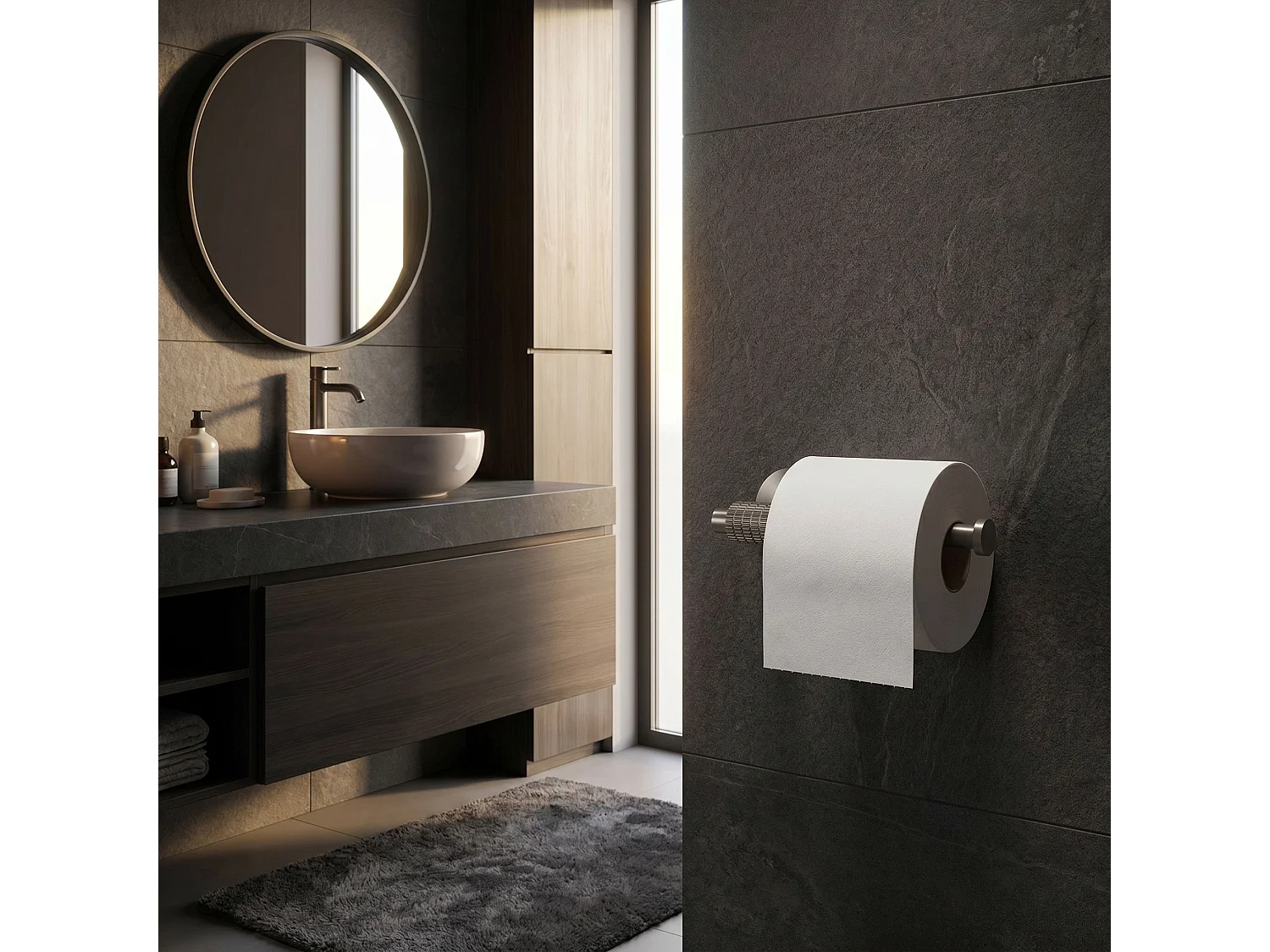 Papierhouder Rea Riwon 39105A Titanium