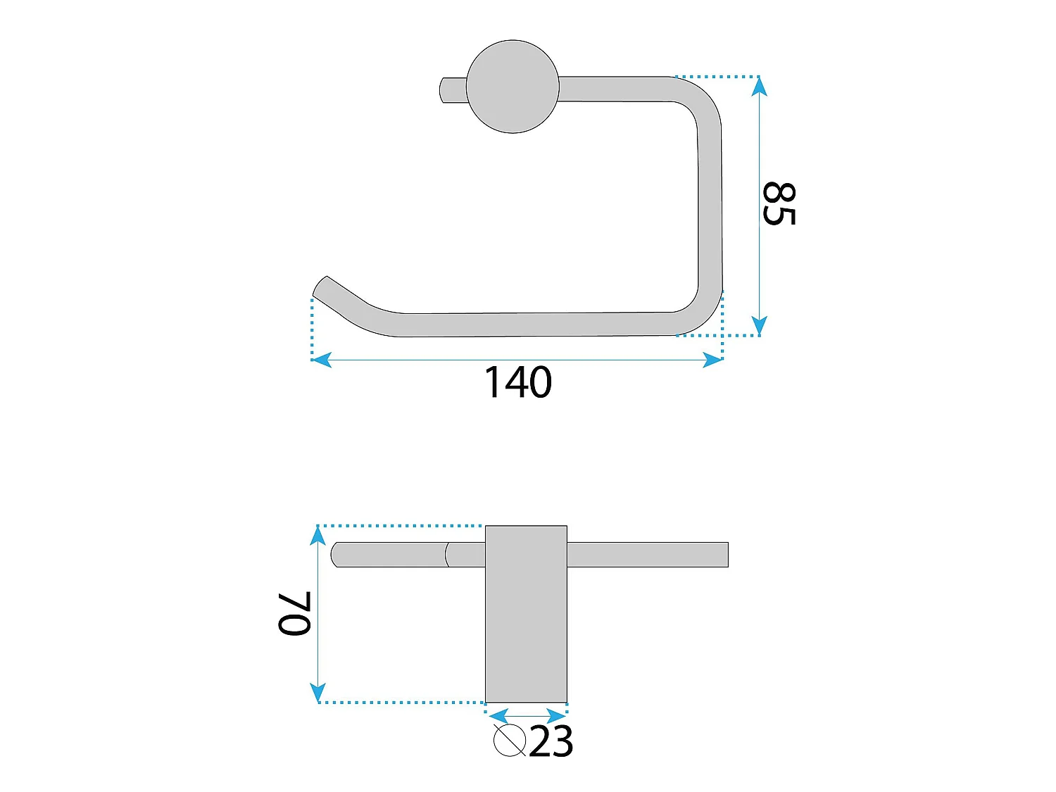 Toiletrolhouder Rea A62309G Gold