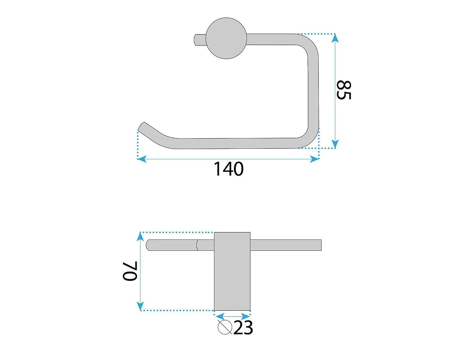 Toiletrolhouder Rea A62309 Chrome