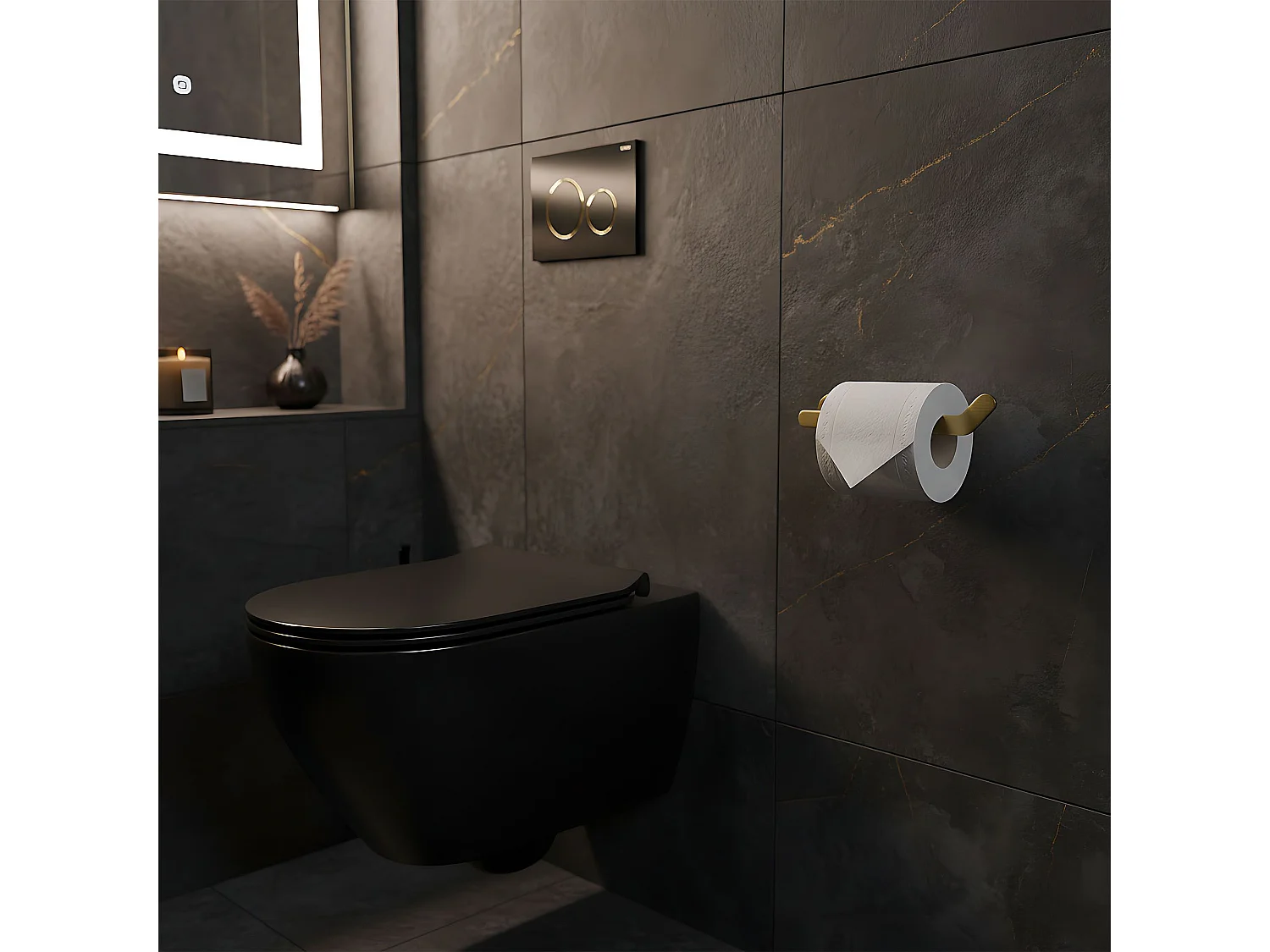 Toiletpapierhouder Rea 109 Til Brush Gold