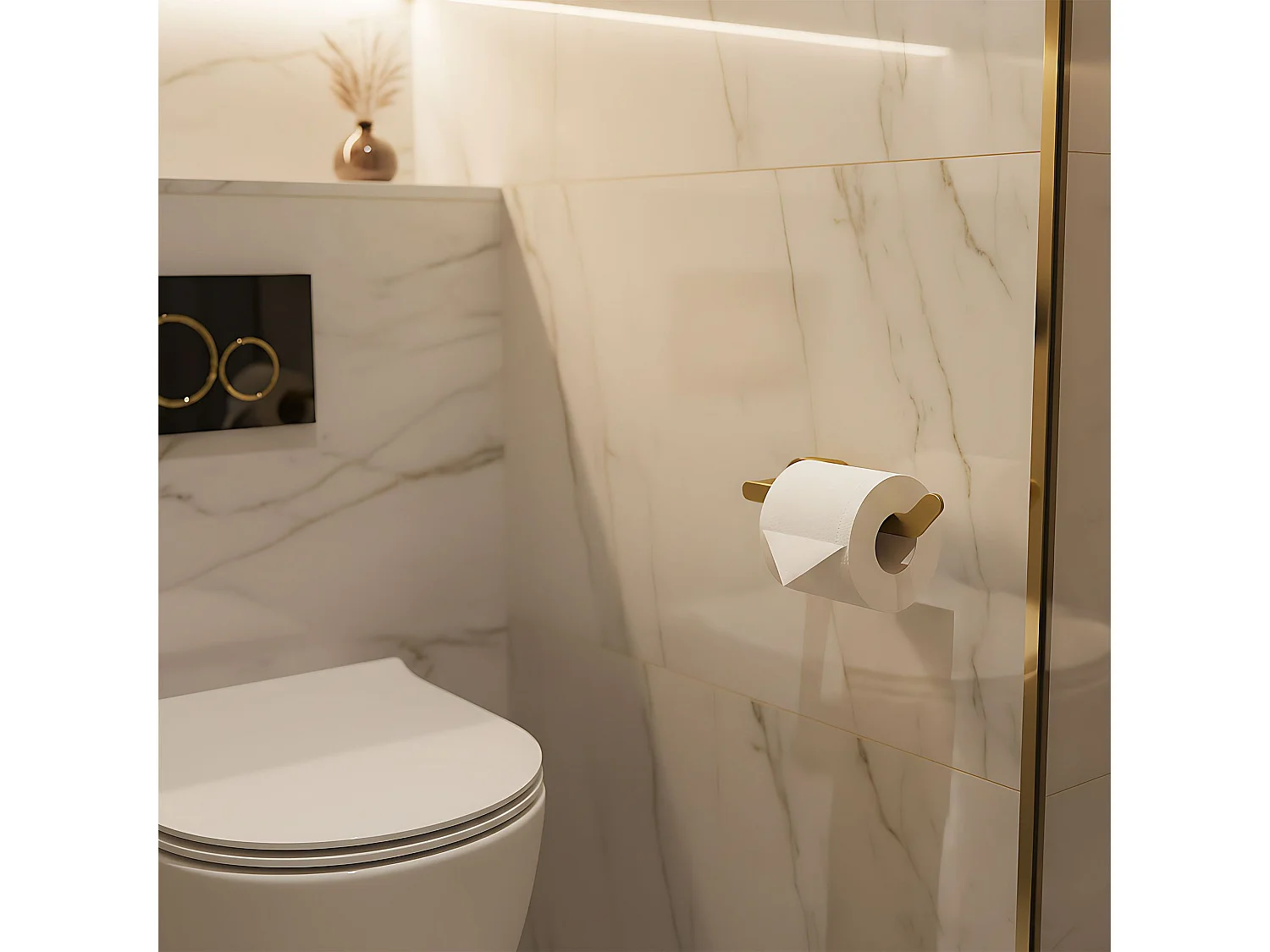 Toiletpapierhouder Rea 109 Til Brush Gold