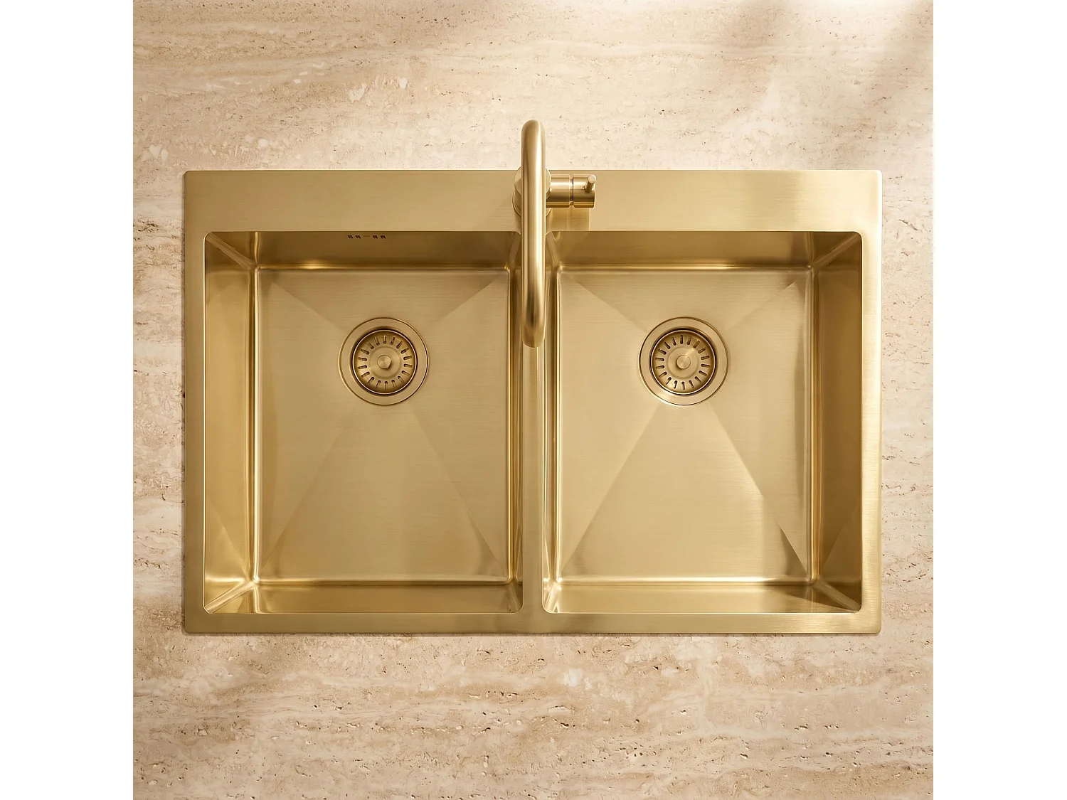 Stalen Spoelbak Rea Joel Brush Gold