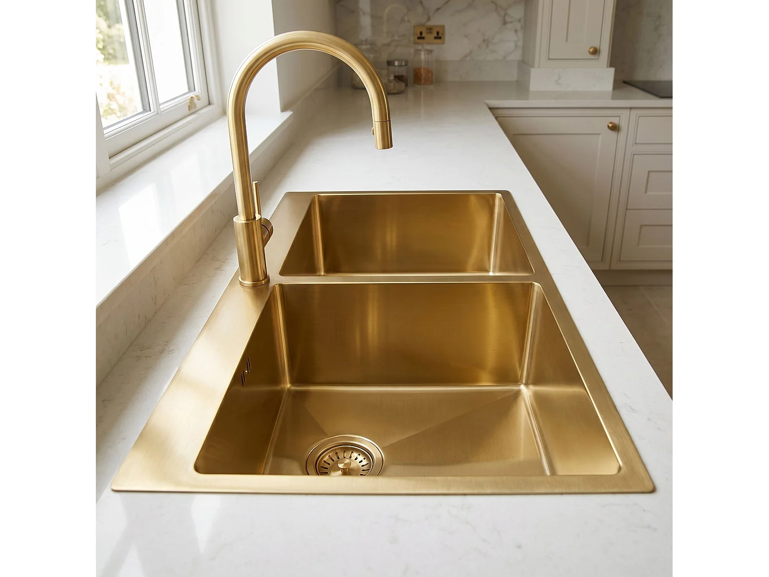 Stalen Spoelbak Rea Joel Brush Gold