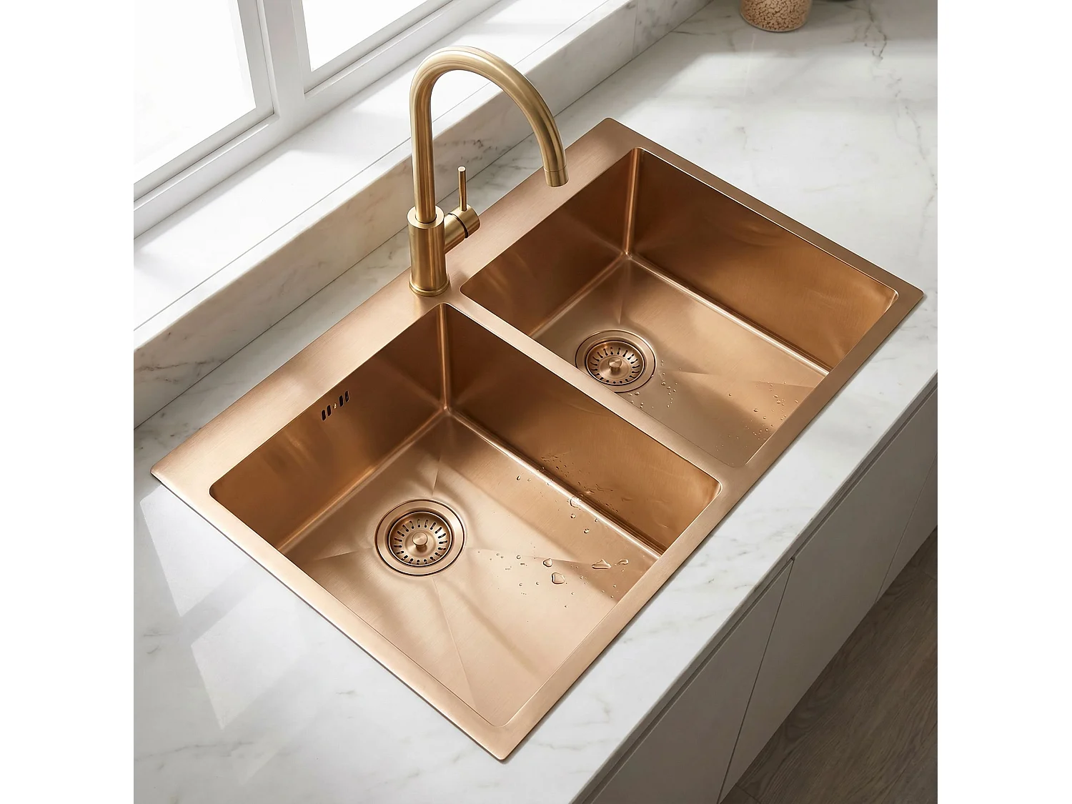 Stalen Spoelbak Rea Joel Brush Copper
