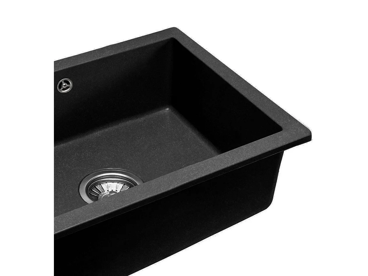 Granitgootsteen Rea Nels Metalic Black