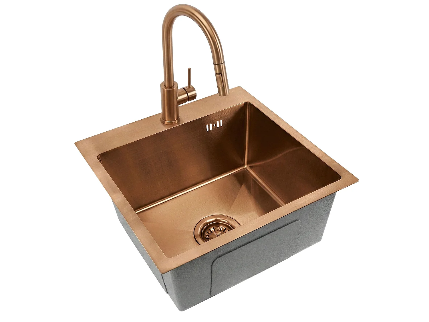 Stalen Spoelbak Rea Leo 40 Brush Copper