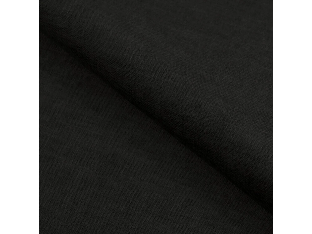 Canapé d'angle en U convertible 350 cm Amaro, tissu velours, têtières réglables - coffre, gauche, Noir